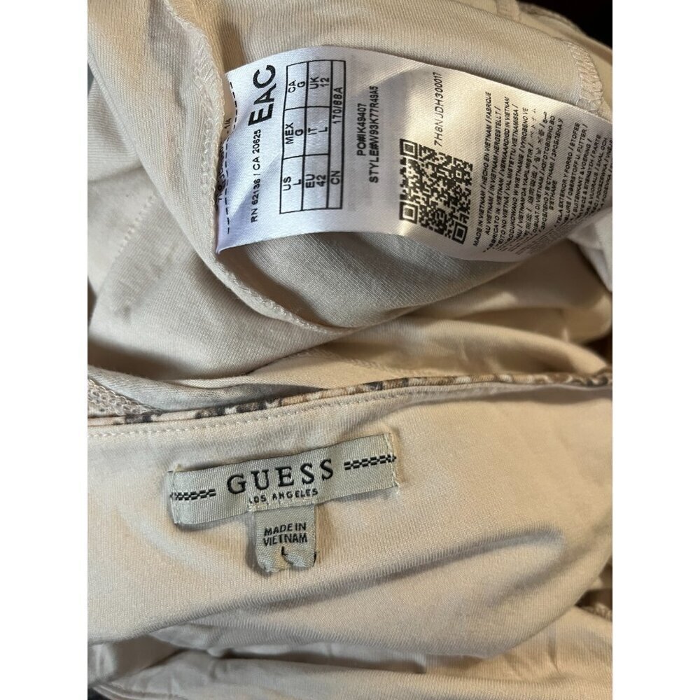 Guess Snakeskin Bodycon Dress Size Large - Picture 6 of 10